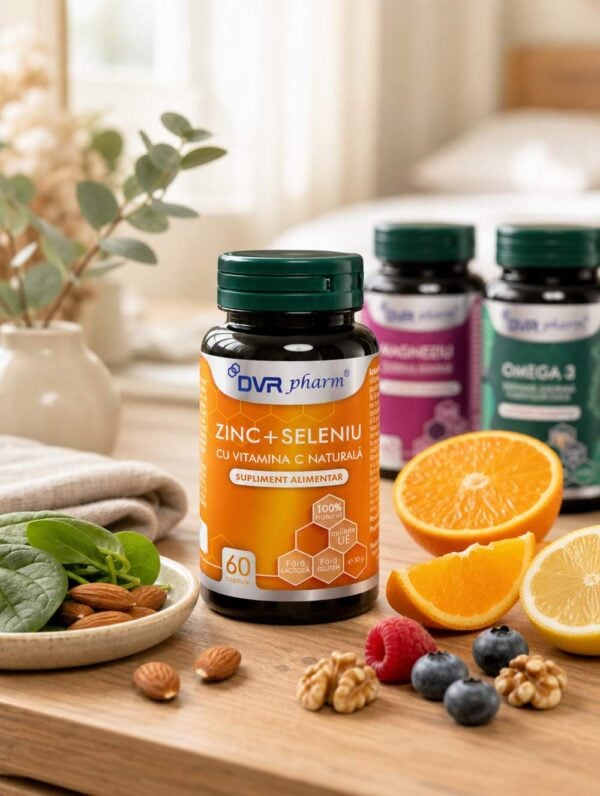 Zinc, seleniu cu vitamina C naturală, 60 capsule, DVR Pharm