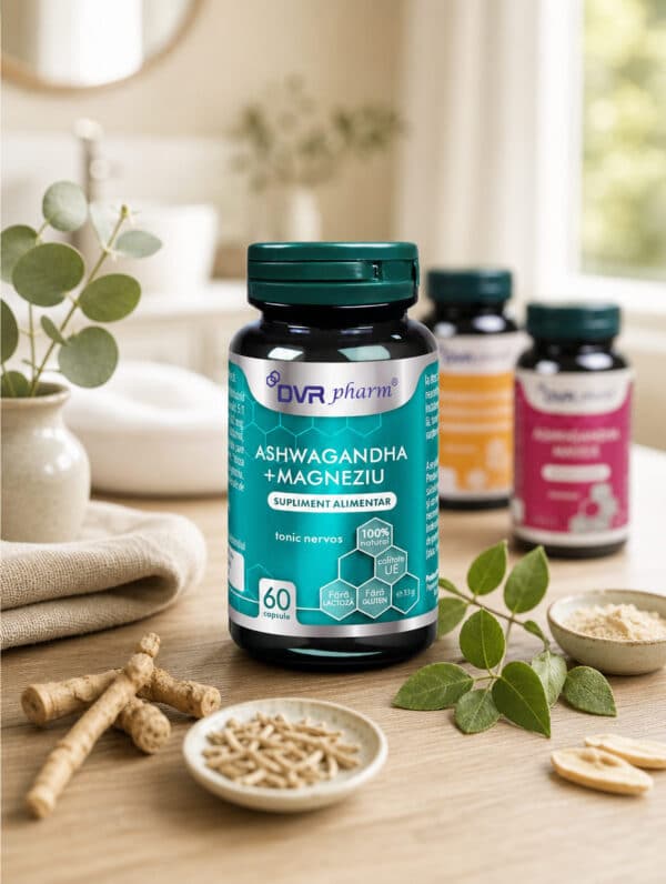 Ashwagandha + Magneziu, 60 capsule, DVR Pharm 3 Ashwagandha + Magneziu, 60 capsule, DVR Pharm