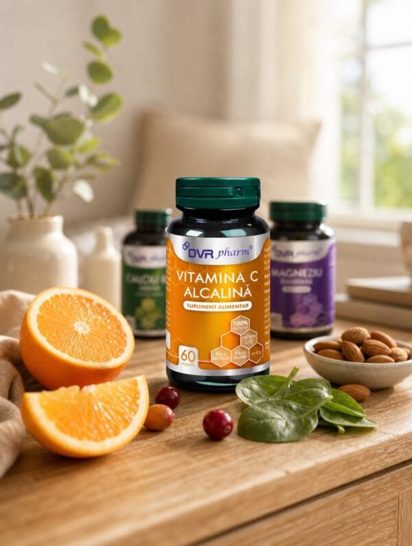 VITAMINA C ALCALINĂ – 60 capsule, DVR Pharm