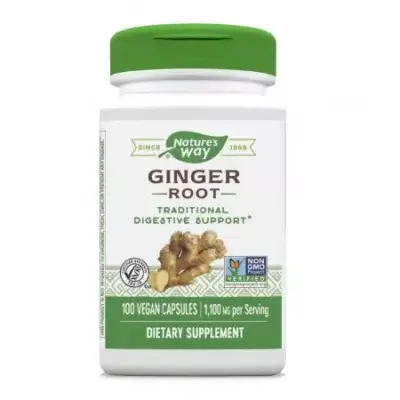 Ginger Root, 100 capsule, Nature's Way, Secom