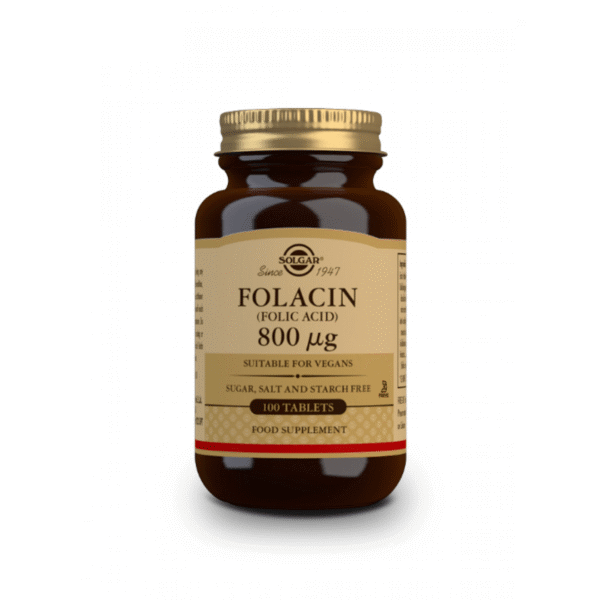 Acid Folic Folacin 800 µg, 100 tablete, Solgar