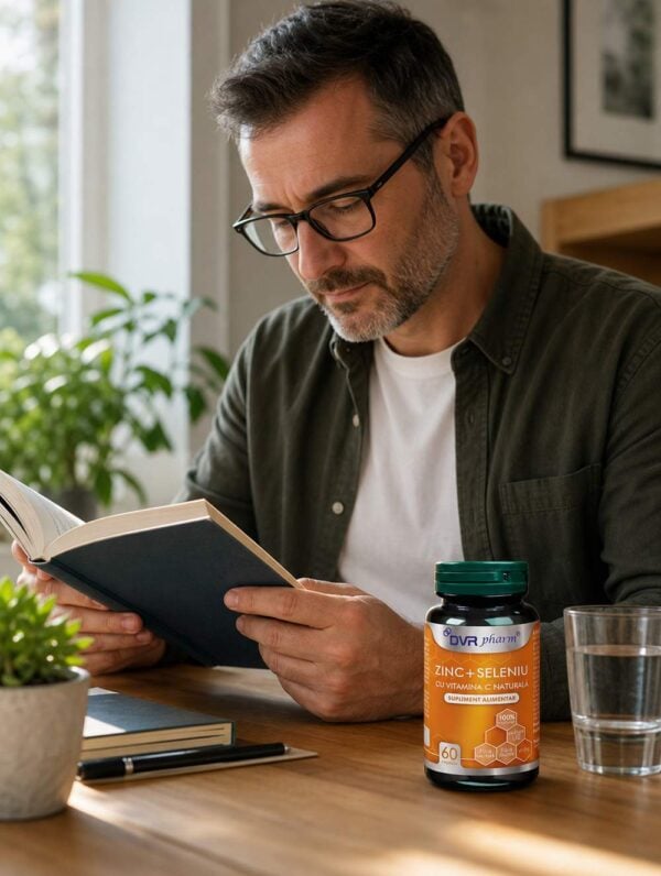 Zinc, seleniu cu vitamina C naturală, 60 capsule, DVR Pharm