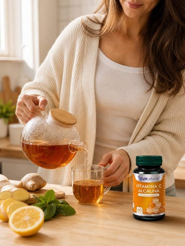 VITAMINA C ALCALINĂ – 60 capsule, DVR Pharm
