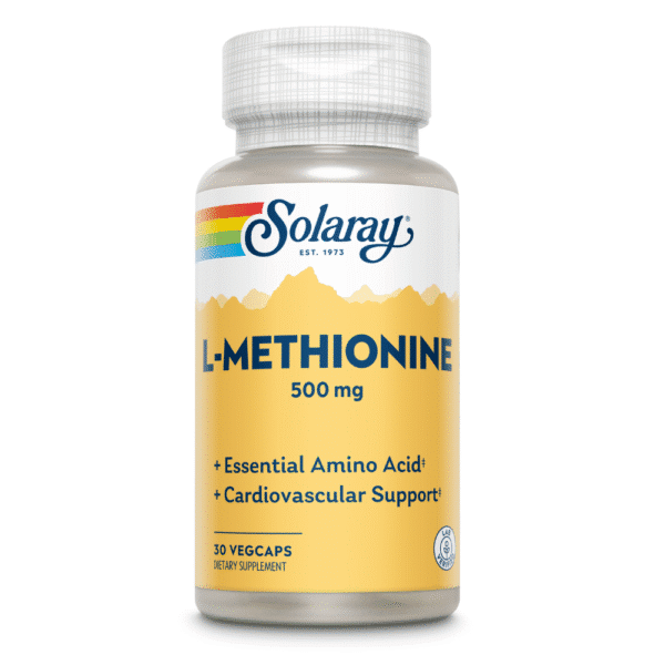 L-Methionine 500mg, 30 capsule, Solaray, Secom