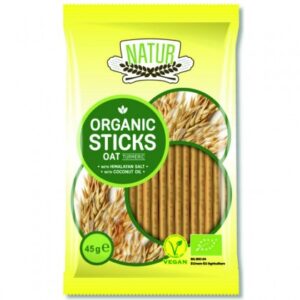 Eco Sticksuri din ovăz cu turmeric, 45 g, Natur