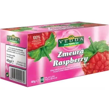Ceai de zmeură, 20 plicuri, Vedda