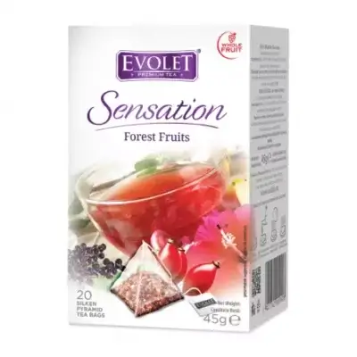 Ceai fructe de pădure Sensation, 20 plicuri, Evolet