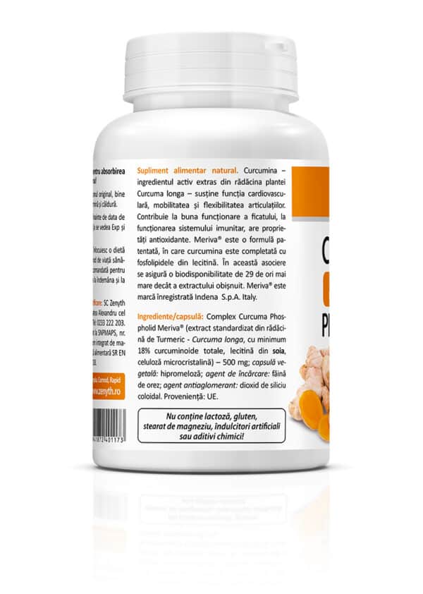 Curcumin fitozomal Meriva® 500 mg, 60 capsule, Zenyth