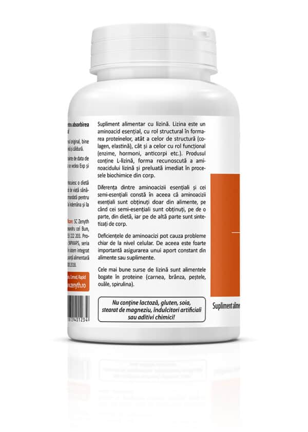 5941872401234-1 L-lizină 550 mg, 60 capsule, Zenyth