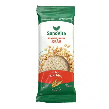 Rondele de grâu expandat, 56 g, Sanovita