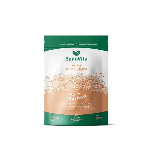 Tărâțe de psyllium, 350 g, Sanovita