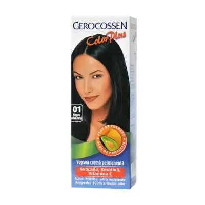 Vopsea Color Plus, nr. 0.1, Negru albăstrui, 50 g, Gerocossen