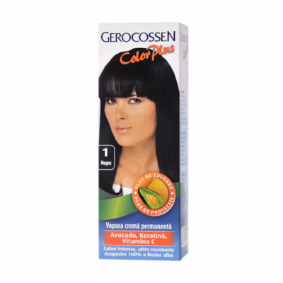 Vopsea Color Plus, nr. 1, Negru, 50 g, Gerocossen