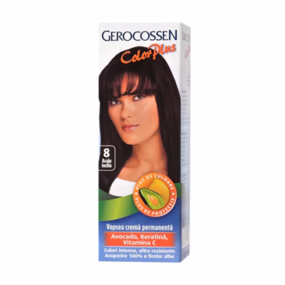 Vopsea Color Plus, nr. 8, Acaju Închis, 50 g, Gerocossen