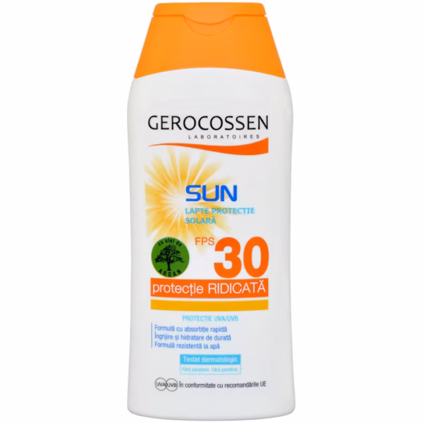 Lapte pentru protecție solară SPF 30 Sun, 200 ml, Gerocossen