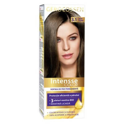 Vopsea de păr Intensse Color 3.1 Șaten Cașmir, 50 ml, Gerocossen