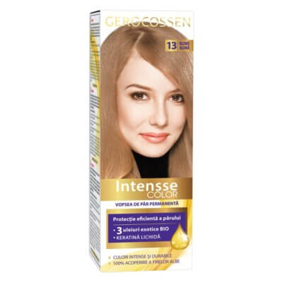Vopsea de păr Intensse Color 13 Blond Alună, 50 ml, Gerocossen