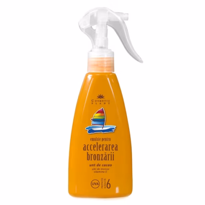 Emulsie SPF6 pentru accelerarea bronzării 200ml, Cosmetic Plant