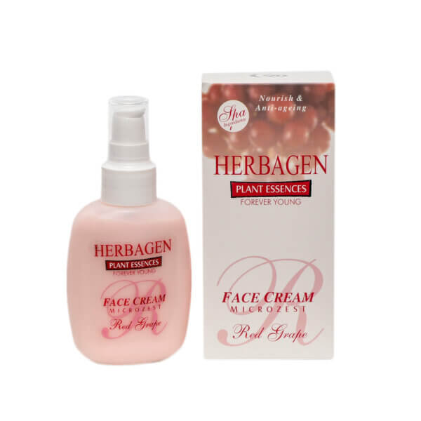 Cremă de față cu micronizat de strugure rosu, 100 ml, Herbagen
