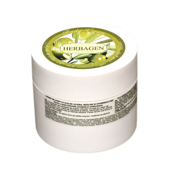 Cremă de corp cu ulei de jojoba, măsline și vitaminele A și E, 150 ml, Herbagen
