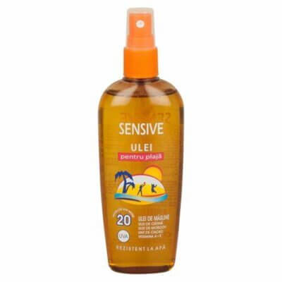 Ulei de plajă SPF20 măsline, 150ml, Sensive plajă