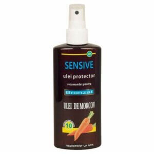 Ulei Protector Spray SPF 10 cu morcov pentru bronzare accelerată, 200ml, Sensive