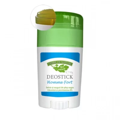 Deostick Homme Fort cu salvie, muguri de plop negru, glicerină, 50g, Verre de Nature