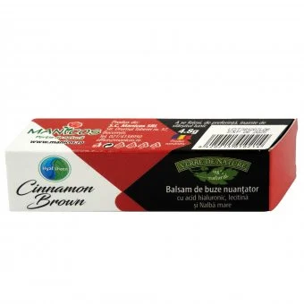 Balsam de buze nuanțator Cinnamon Brown, 4.8 g, Verre de Nature