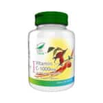 Vitamina C 1000mg cu Măceș și Acerola - aromă Zmeură, 100 comprimate, Pro Natura