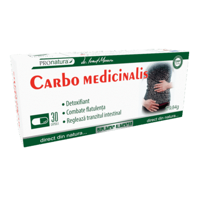6420488016081 Carbo medicinalis, 30 capsule, Pro Natura