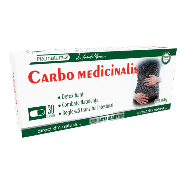 6420488016081 Carbo medicinalis, 30 capsule, Pro Natura