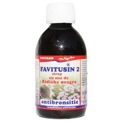 Favitusin 2 sirop cu suc de ridiche neagră, 200ml, Favisan