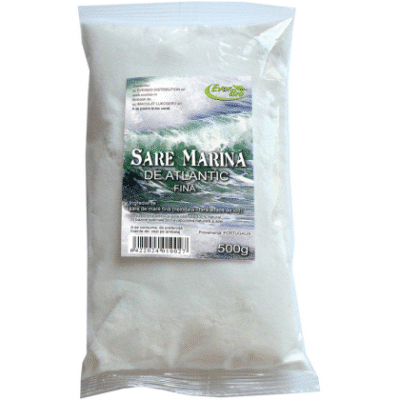 Sare fină de Atlantic, 500g, Everbio