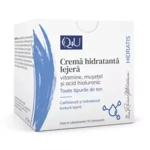 Cremă hidratantă cu vitamine, mușețel și acid hialuronic Hidratis Q4U, 50ml, TIS Farmaceutic