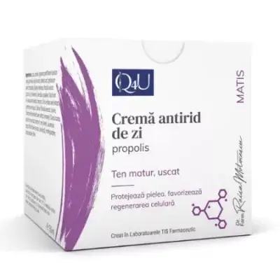 Cremă antirid de zi cu propolis Matis Q4U, 50 ml, Tis Farmaceutic