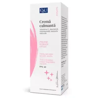 Cremă calmantă pentru ten cu roșeață SPF 10 Q4U, 40 ml, Tis Farmaceutic