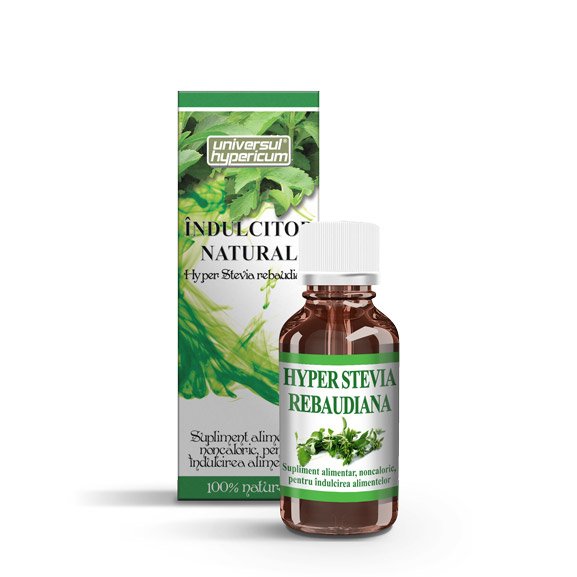 6422572000037 Îndulcitor Hyper Stevia Rebaudiana, 50 ml, Hypericum