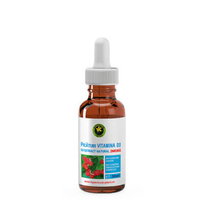 Vitamina D3 cu extract natural de Zmeură, 50ml, Hypericum