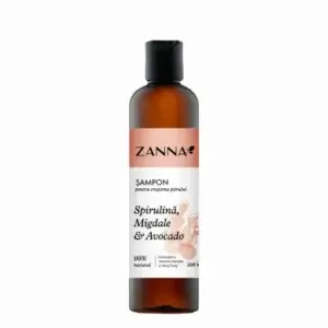 Șampon pentru creșterea părului cu spirulină migdale și avocado, 250ml, Zanna
