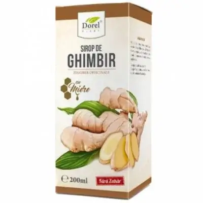 Siropul de Ghimbir și Miere, 200 ml, Dorel Plant