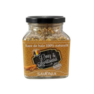 Sare de Baie cu Ovăz și Scorțișoară, 250g, Savonia