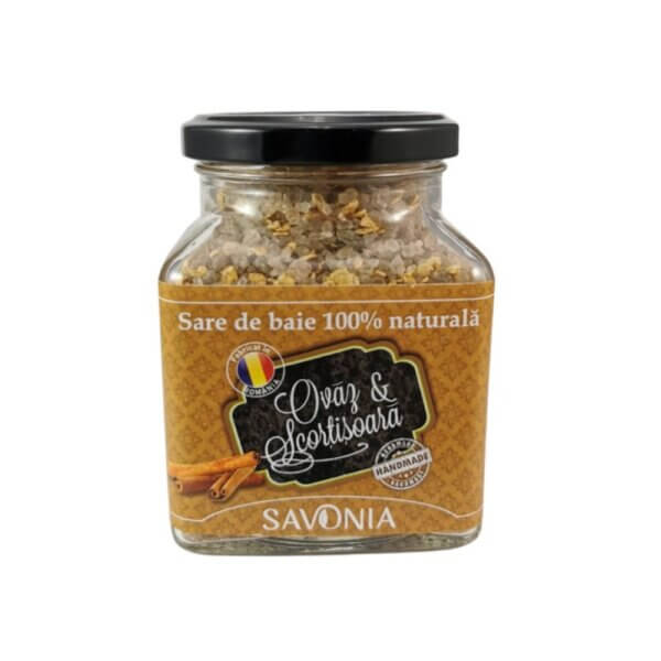Sare de Baie cu Ovăz și Scorțișoară, 250g, Savonia