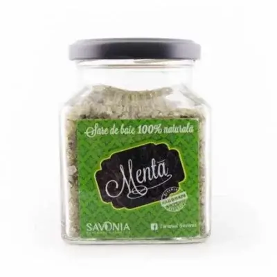 Sare de baie cu mentă, 350 g, Savonia