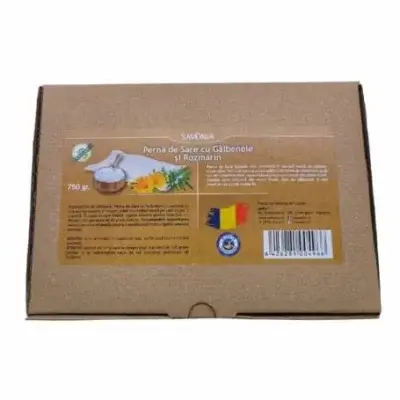 Pernă de Sare cu gălbenele și rozmarin, 750g, Savonia