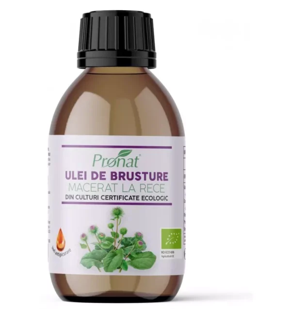 Ulei bio de brusture macerat la rece, 100ml, Pronat
