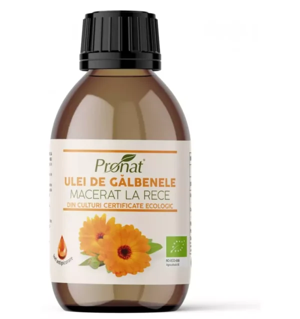 Ulei bio de Gălbenele macerat la rece, 100ml, Pronat