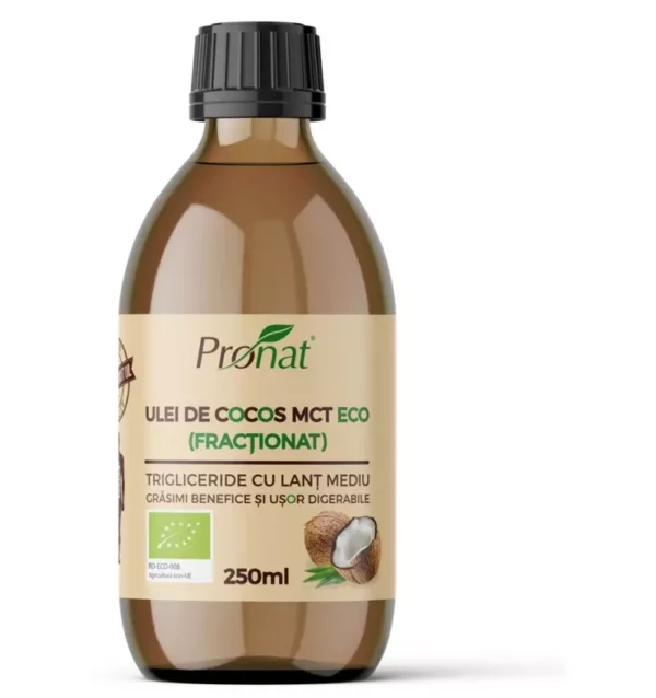 Ulei de cocos MCT bio, 250ml, Pronat
