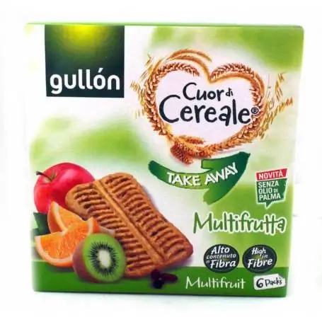 Biscuiți cu fructe take away, 144g, Gullon