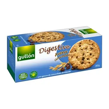 Biscuiți digestivi cu fulgi de ovăz și ciocolată neagră, 265g, Gullon