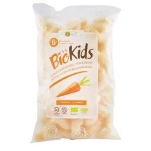 Pufuleți bio cu morcovi, 55g, Biokids